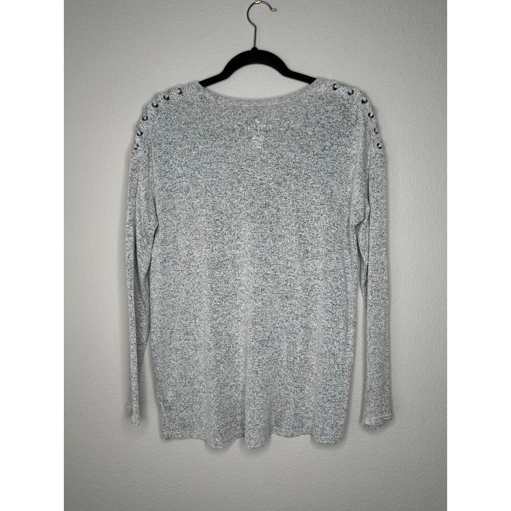 AMERICAN EAGLE Soft and Sexy Plush Lace Up Shoulder V Neck Oversized Pullover XS - Picture 3 of 8